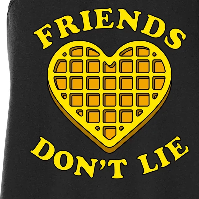 Friends Dont Lie Waffle Heart Women's Racerback Tank