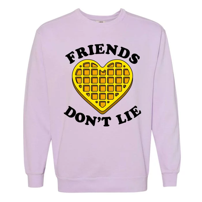 Friends Dont Lie Waffle Heart Garment-Dyed Sweatshirt