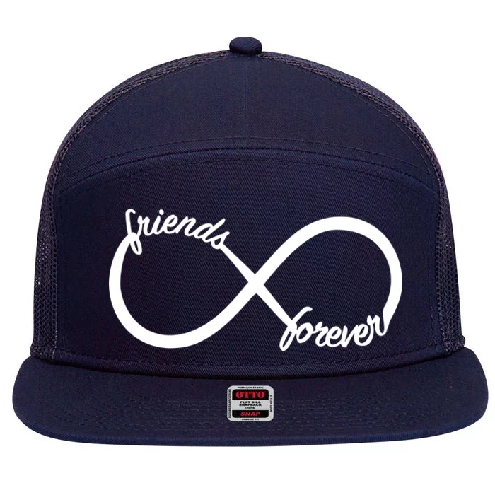 Friends Forever Infinity Symbol 7 Panel Mesh Trucker Snapback Hat