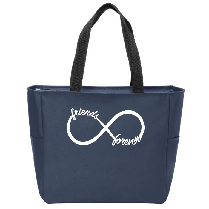 Friends Forever Infinity Symbol Zip Tote Bag