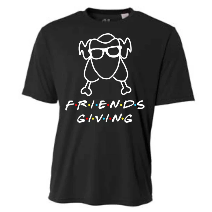 Friends Giving Funny Thanksgiving Cooling Performance Crew T-Shirt