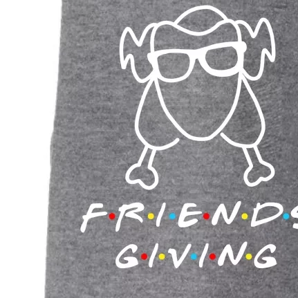 Friends Giving Funny Thanksgiving Doggie 3-End Fleece Hoodie