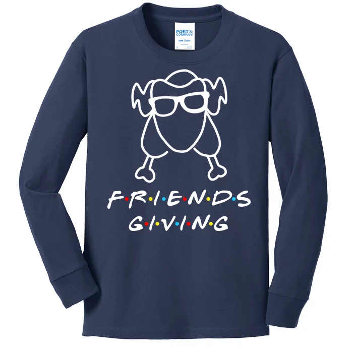 Friends Giving Funny Thanksgiving Kids Long Sleeve Shirt