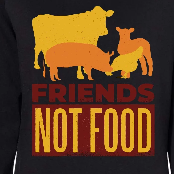 Friends Not Food Womens California Wash Sweatshirt