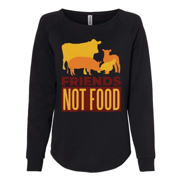 Friends Not Food Womens California Wash Sweatshirt