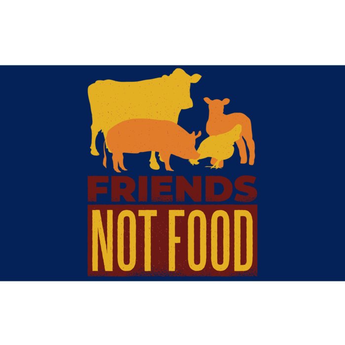 Friends Not Food Bumper Sticker