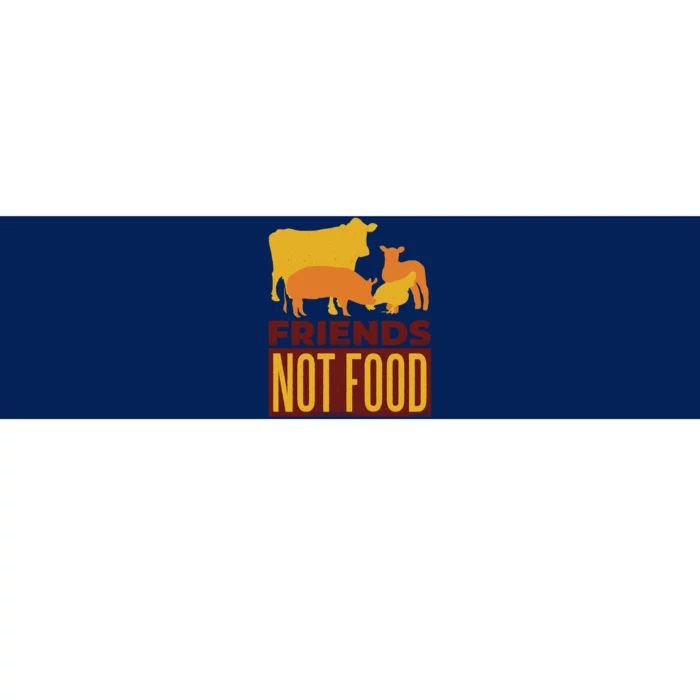 Friends Not Food Bumper Sticker