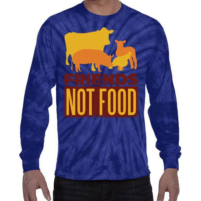 Friends Not Food Tie-Dye Long Sleeve Shirt