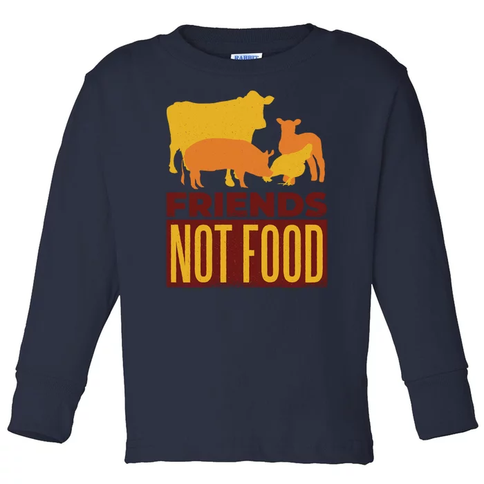 Friends Not Food Toddler Long Sleeve Shirt