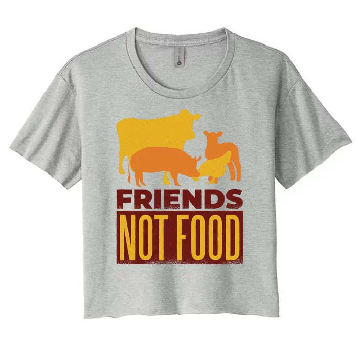 Friends Not Food Women's Crop Top Tee