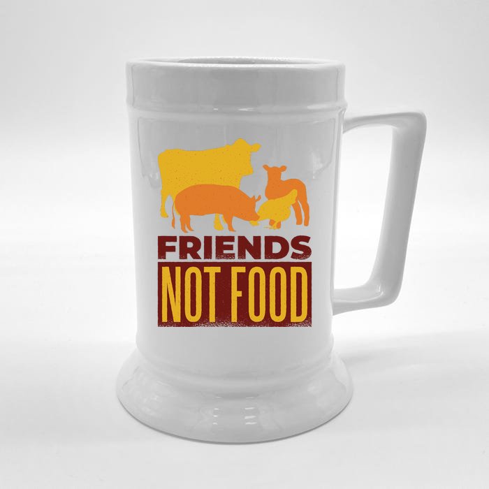 Friends Not Food Front & Back Beer Stein