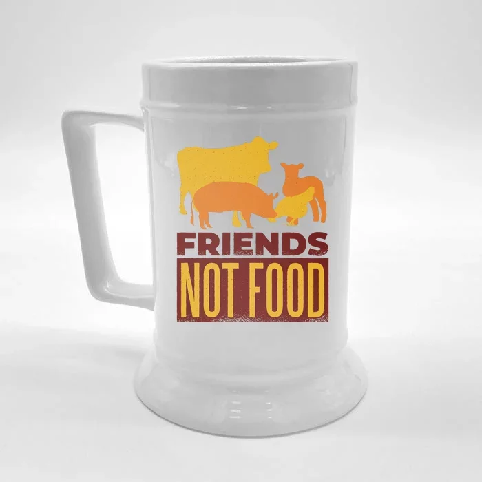 Friends Not Food Front & Back Beer Stein