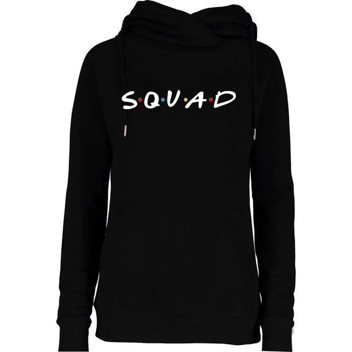 Friends Squad Womens Funnel Neck Pullover Hood