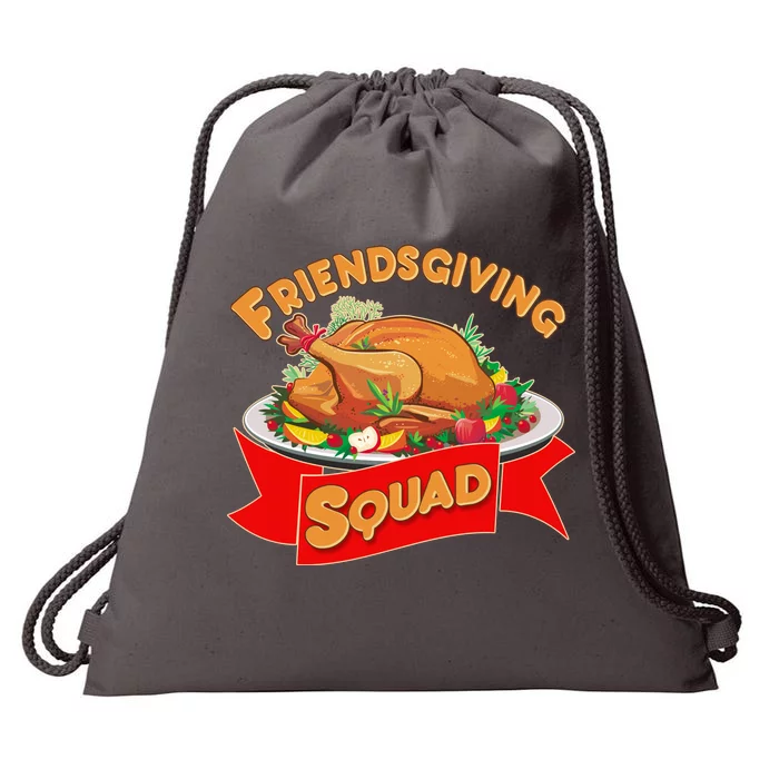 Friendsgiving Squad Funny Thanksgiving Drawstring Bag