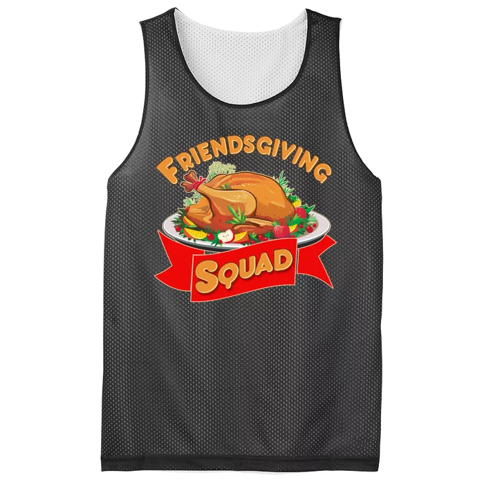 Friendsgiving Squad Funny Thanksgiving Mesh Reversible Basketball Jersey Tank