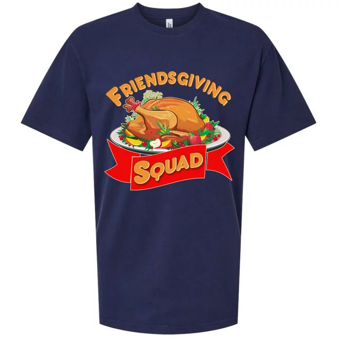 Friendsgiving Squad Funny Thanksgiving Sueded Cloud Jersey T-Shirt