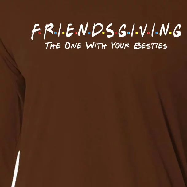 Friendsgiving The One with Your Besties Thanksgiving Cooling Performance Long Sleeve Crew