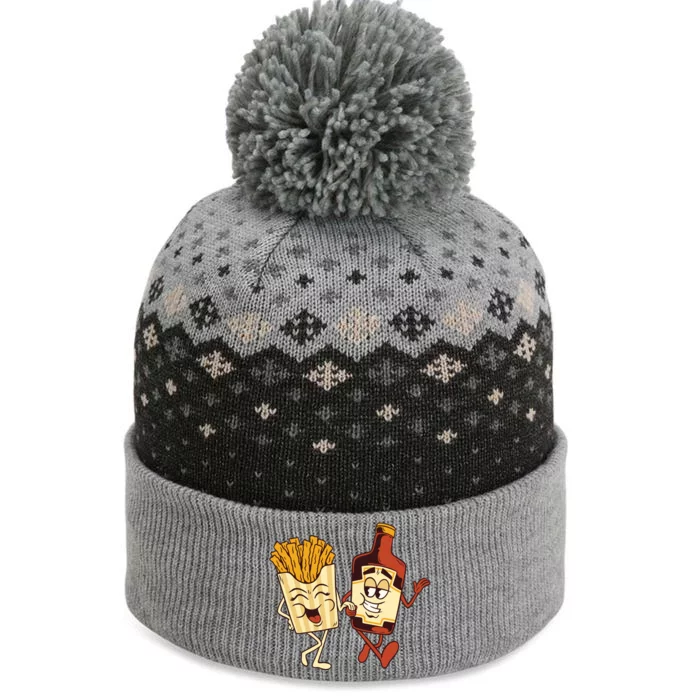 Fries And Ketchup Couple The Baniff Cuffed Pom Beanie