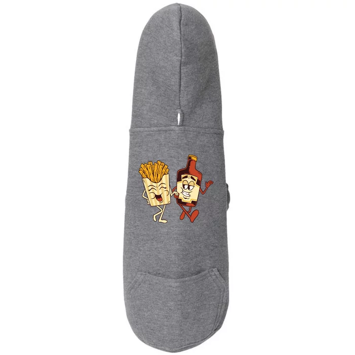 Fries And Ketchup Couple Doggie 3-End Fleece Hoodie