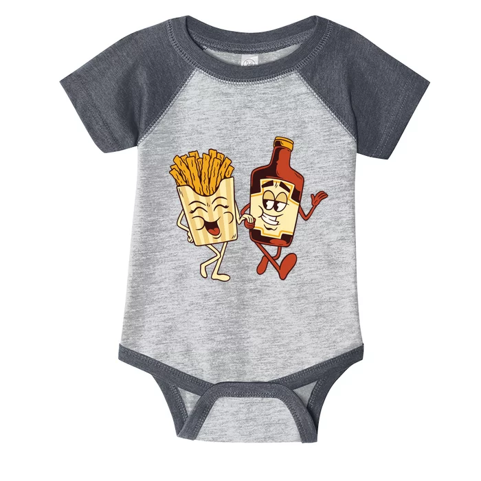 Fries And Ketchup Couple Infant Baby Jersey Bodysuit