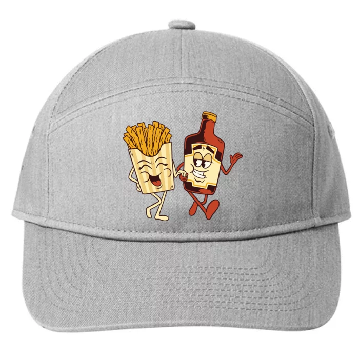 Fries And Ketchup Couple 7-Panel Snapback Hat