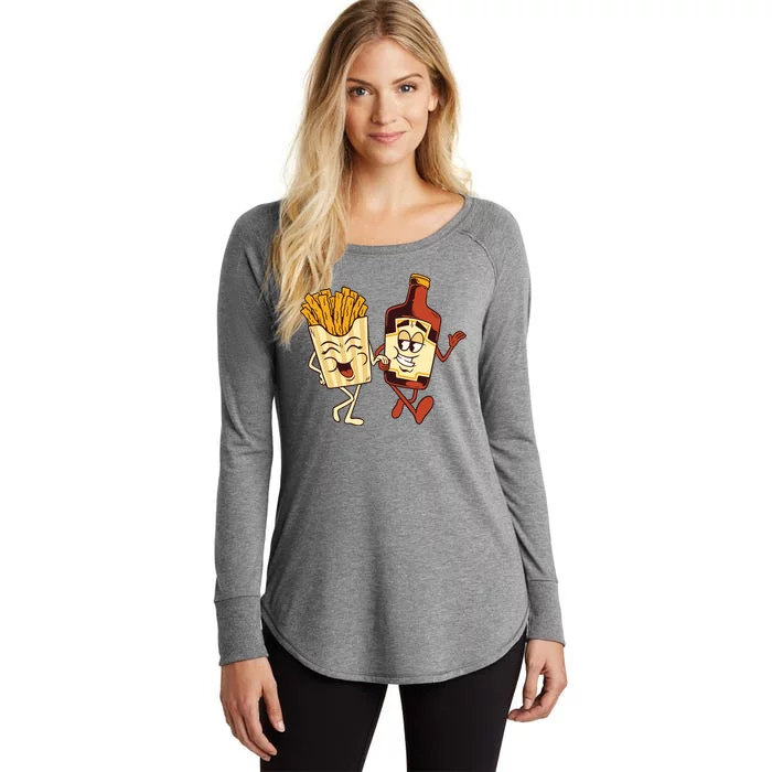 Fries And Ketchup Couple Women's Perfect Tri Tunic Long Sleeve Shirt