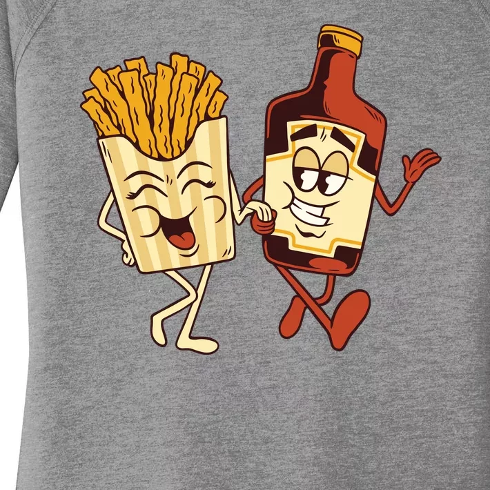 Fries And Ketchup Couple Women's Perfect Tri Tunic Long Sleeve Shirt