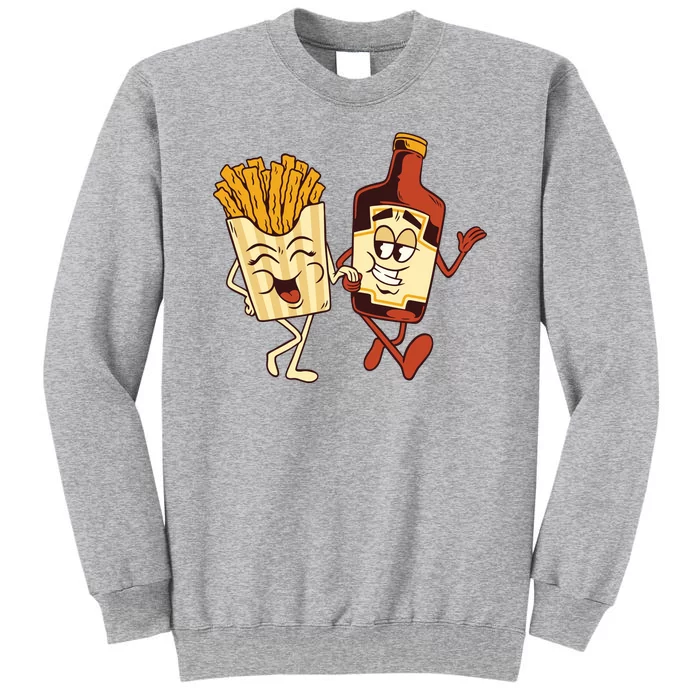 Fries And Ketchup Couple Tall Sweatshirt