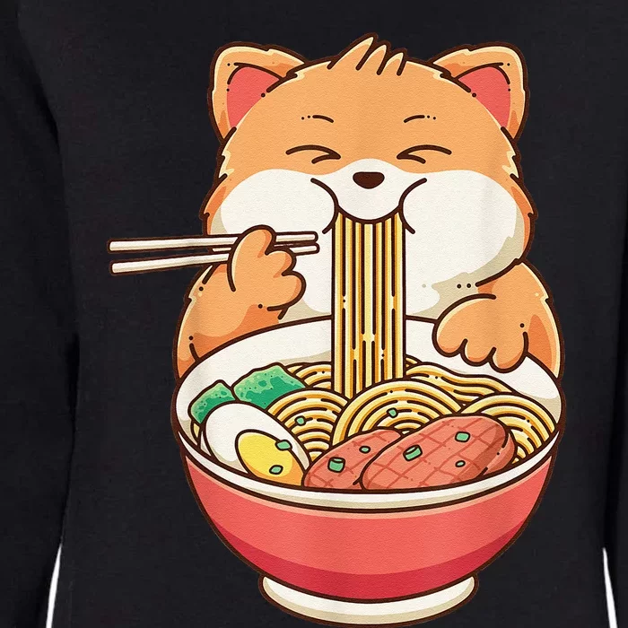 Fox Ra Japanese Noodles Cute Kawaii Anime Womens California Wash Sweatshirt