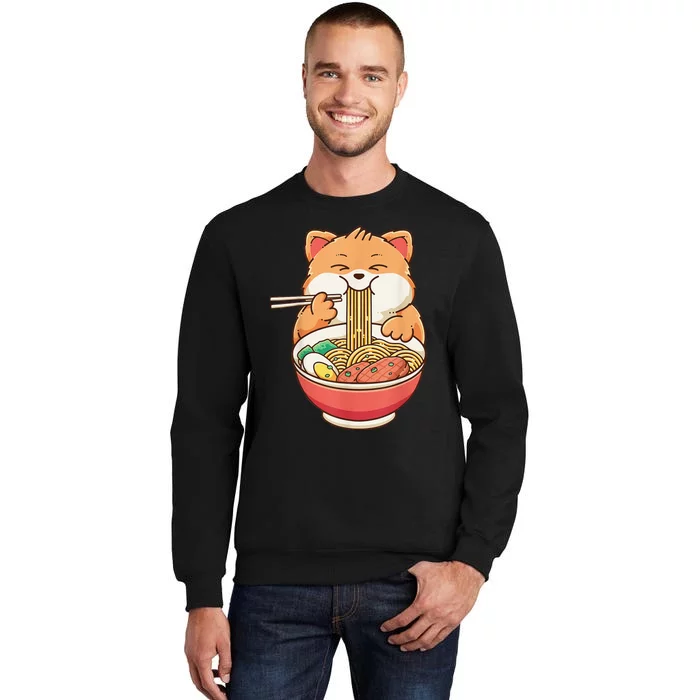 Fox Ra Japanese Noodles Cute Kawaii Anime Tall Sweatshirt