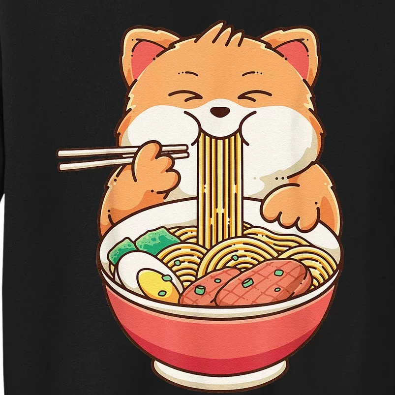 Fox Ra Japanese Noodles Cute Kawaii Anime Tall Sweatshirt