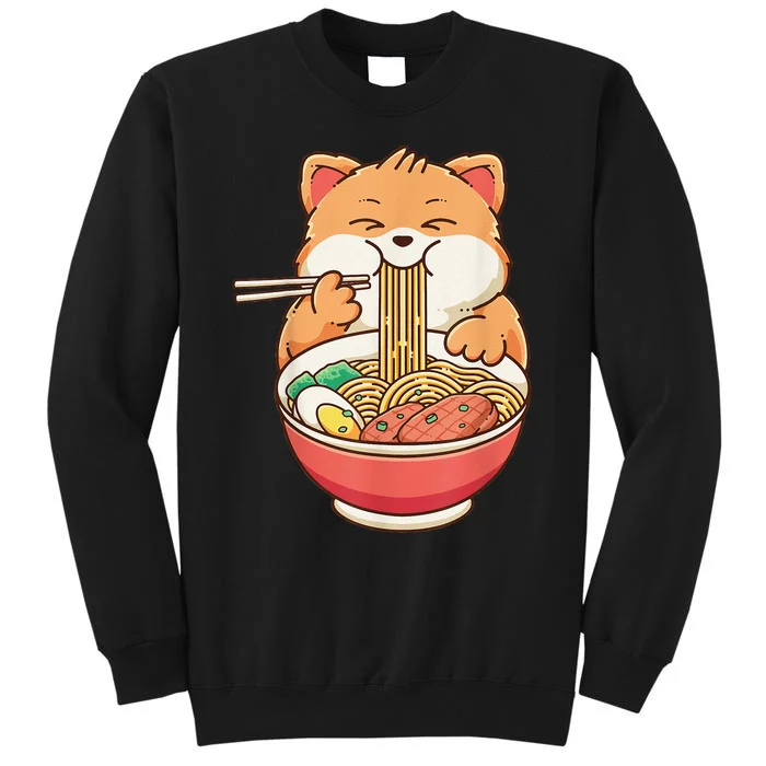 Fox Ra Japanese Noodles Cute Kawaii Anime Tall Sweatshirt