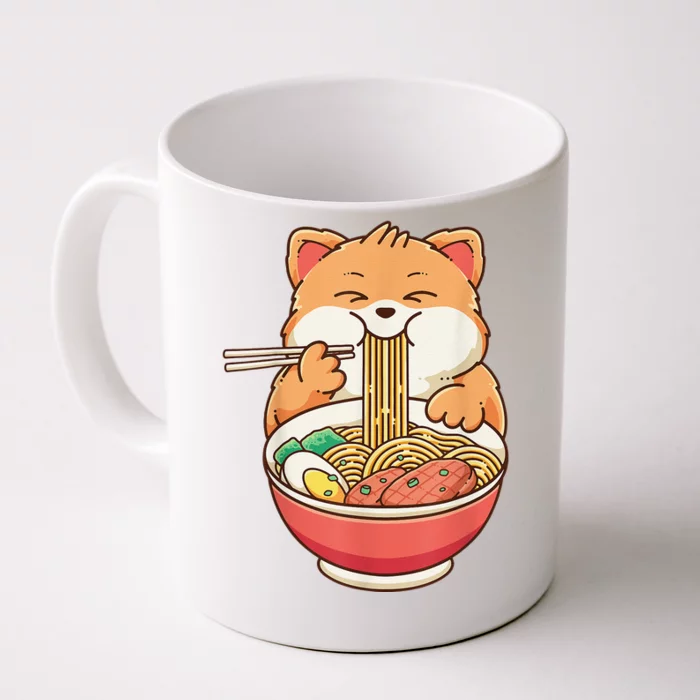 Fox Ra Japanese Noodles Cute Kawaii Anime Front & Back Coffee Mug