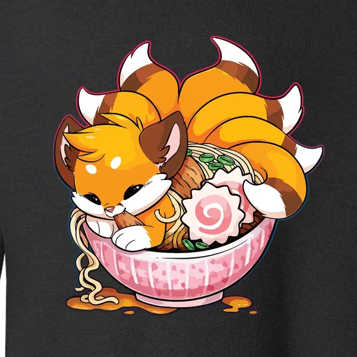 Fox Ramen Japanese Noodles Cute Kawaii Anime Gifts Teen Toddler Sweatshirt