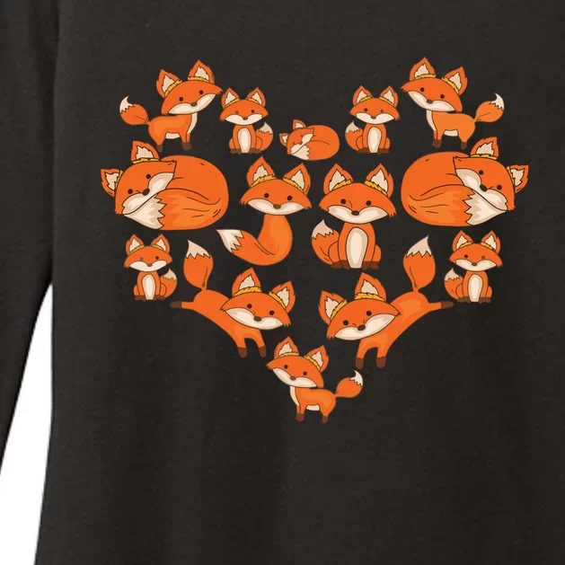 Fox Ramen Japanese Noodles Cute Kawaii Anime Womens CVC Long Sleeve Shirt