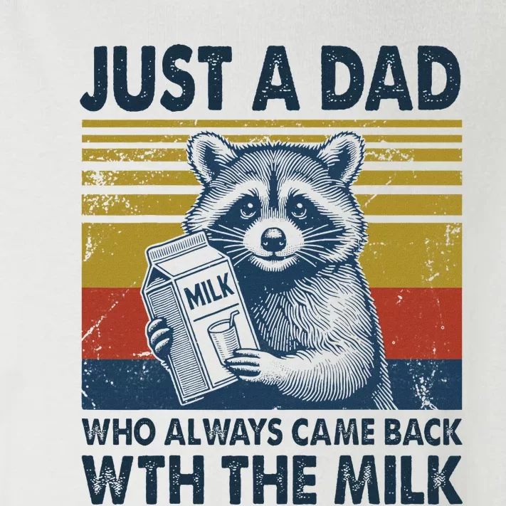 Funny Raccoon Just A Dad Who Came Back With Milk Toddler Long Sleeve Shirt