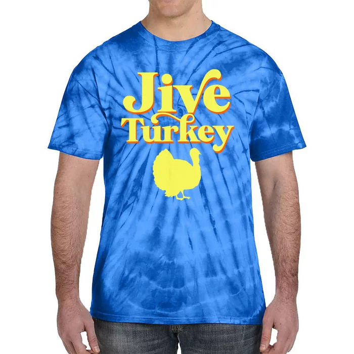 Funny Retro Jive Thanksgiving Turkey Tie-Dye T-Shirt