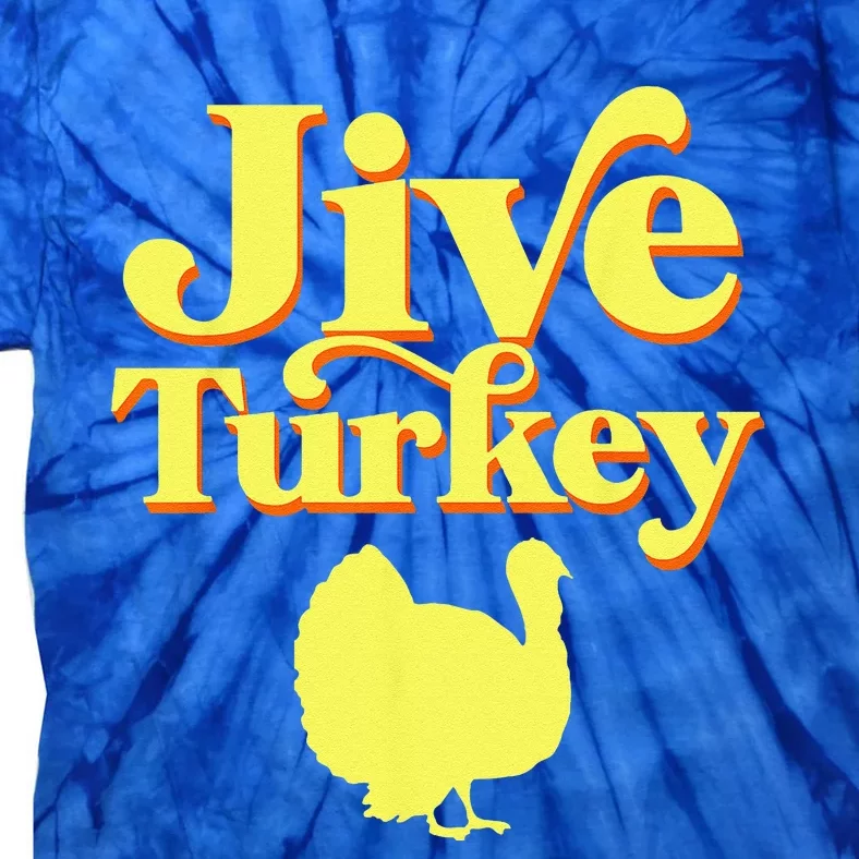 Funny Retro Jive Thanksgiving Turkey Tie-Dye T-Shirt