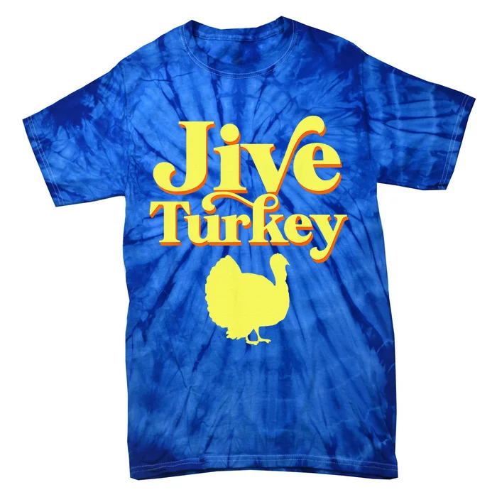 Funny Retro Jive Thanksgiving Turkey Tie-Dye T-Shirt