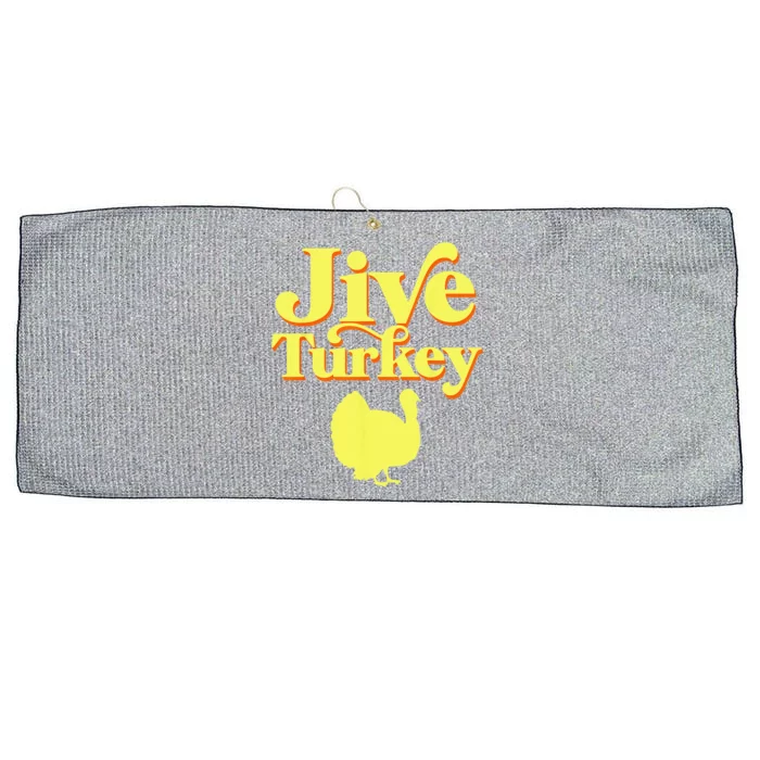 Funny Retro Jive Thanksgiving Turkey Large Microfiber Waffle Golf Towel