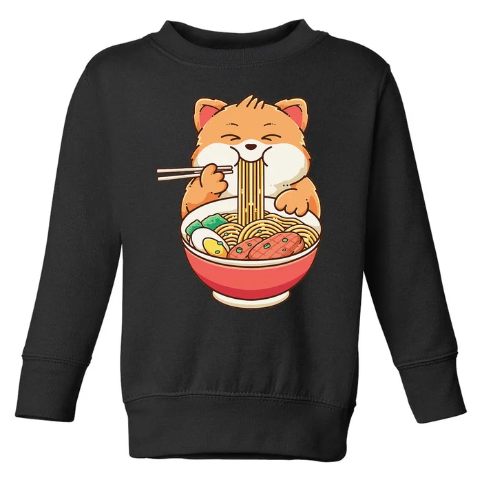 Fox Ra Japanese Noodles Cute Kawaii Anime Toddler Sweatshirt