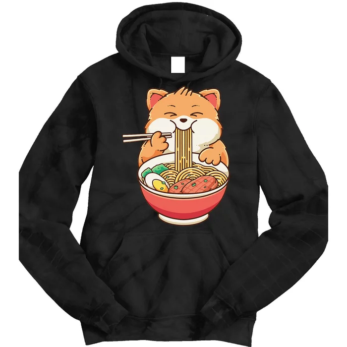 Fox Ra Japanese Noodles Cute Kawaii Anime Tie Dye Hoodie