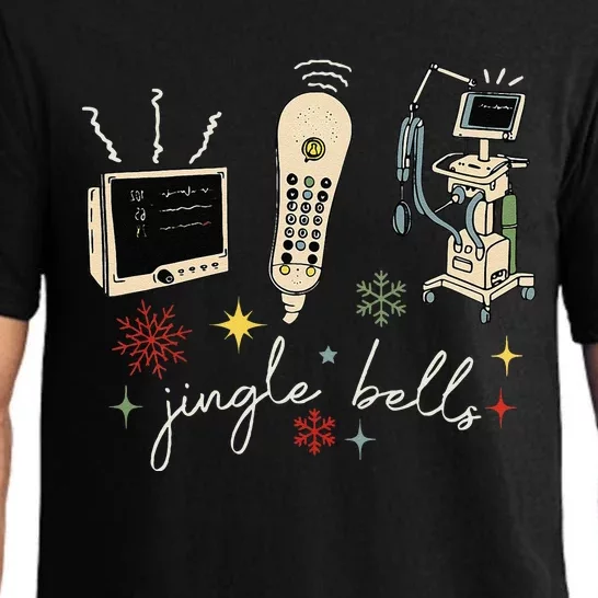 Funny Retro Jingle Bells Sonography Ultrasound Christmas Pajama Set