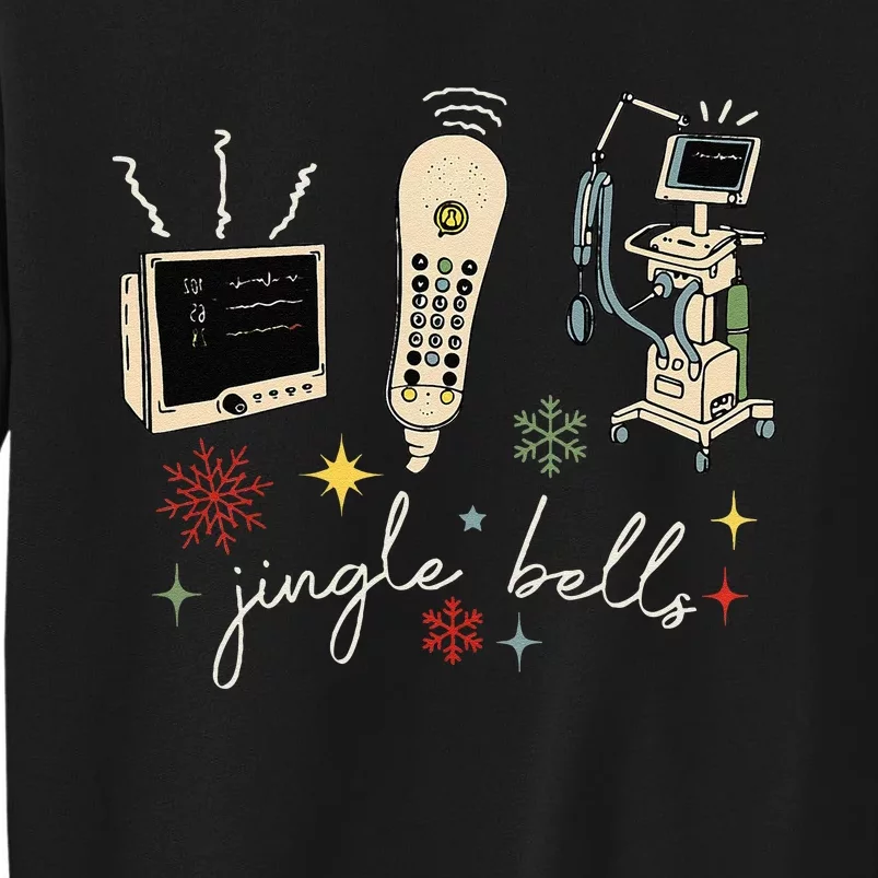 Funny Retro Jingle Bells Sonography Ultrasound Christmas Tall Sweatshirt