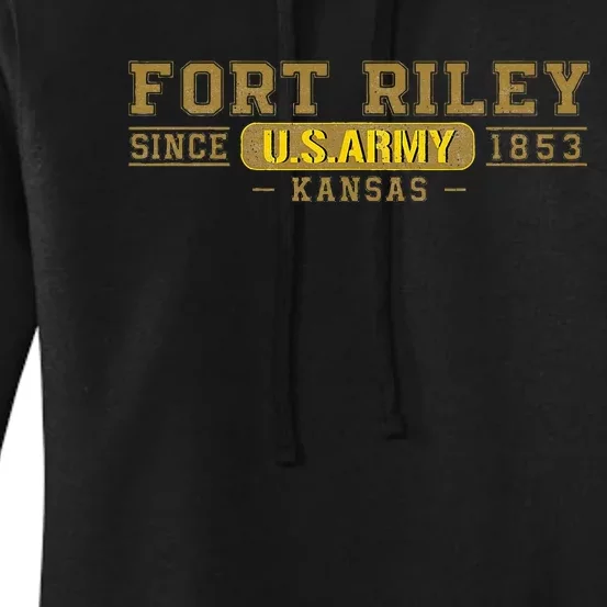 Fort Riley Kansas Army Base Big Red One Women's Pullover Hoodie