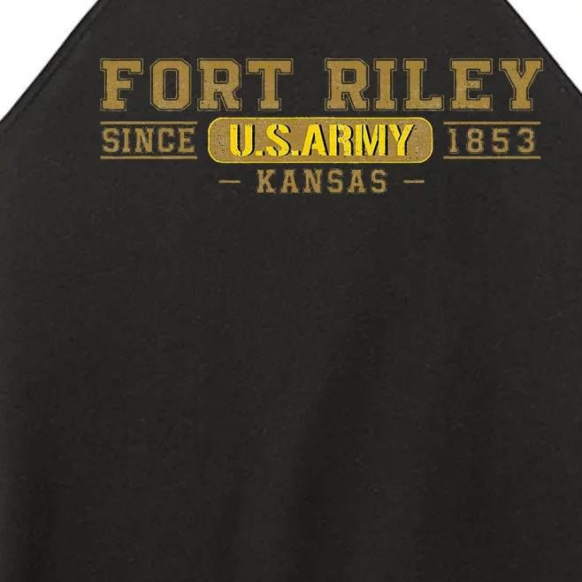 Fort Riley Kansas Army Base Big Red One Women’s Perfect Tri Rocker Tank