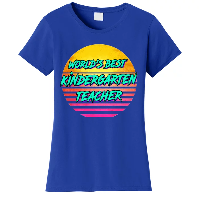 Funny Retro Kindergarten Teacher Funny Gift Women's T-Shirt