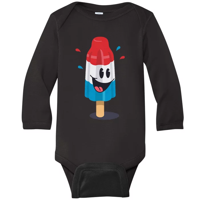 Funny Rocketpop Kawaii Ice Pop Treat Gift Baby Long Sleeve Bodysuit