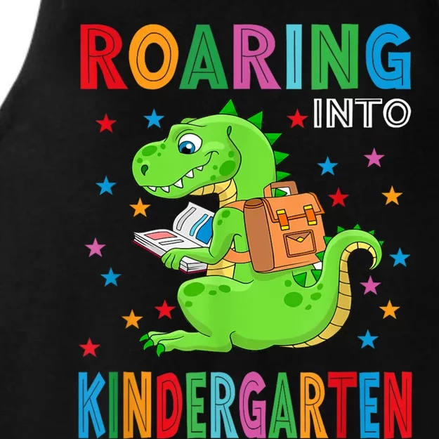 Funny Roaring Kindergarten TRex Back To The School Ladies Tri-Blend Wicking Tank