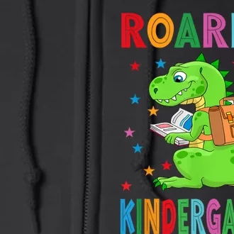 Funny Roaring Kindergarten TRex Back To The School Full Zip Hoodie